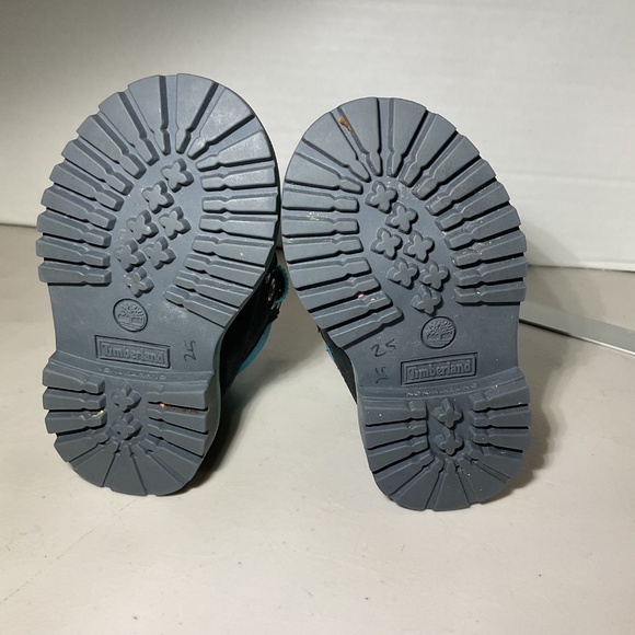 Timberland Black and Blue Toddler Boots Size 4 - Picture 3 of 9